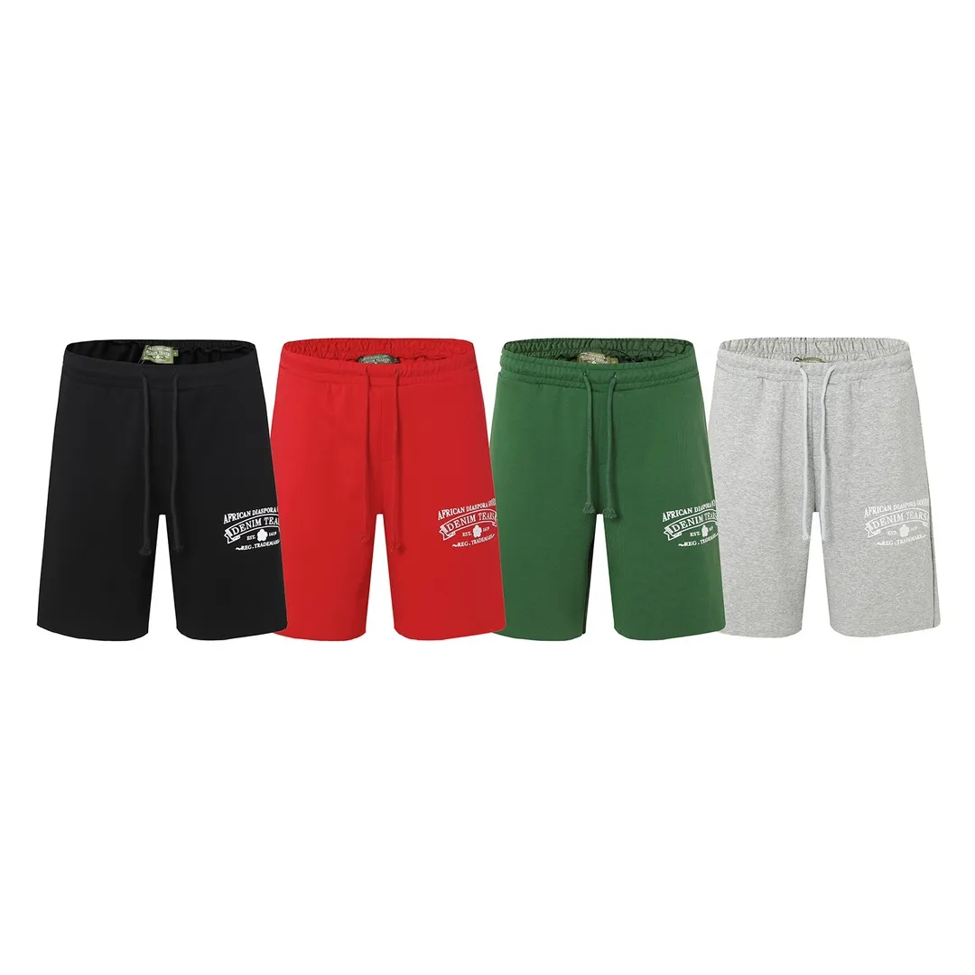 DENIM TEARS new summer kapok shorts Style No.: D241P140 Color: Gray Green Red Black Size: S M L XL